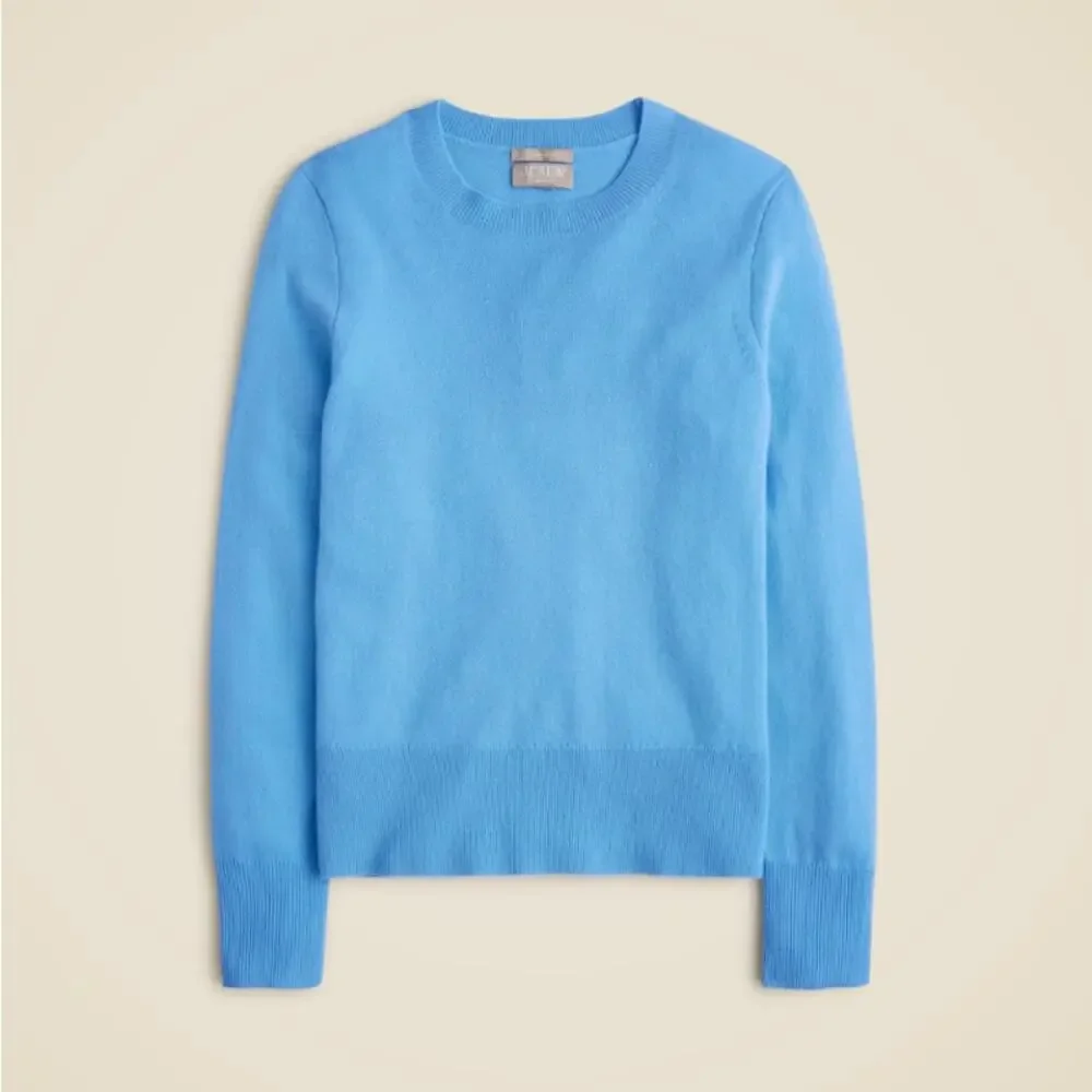 J.Crew Cashmere Classic-Fit Crewneck Sweater WMNS 2XL Pale Cerulean Blue Knitted